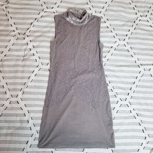 Free People - Suede metallic damask dress